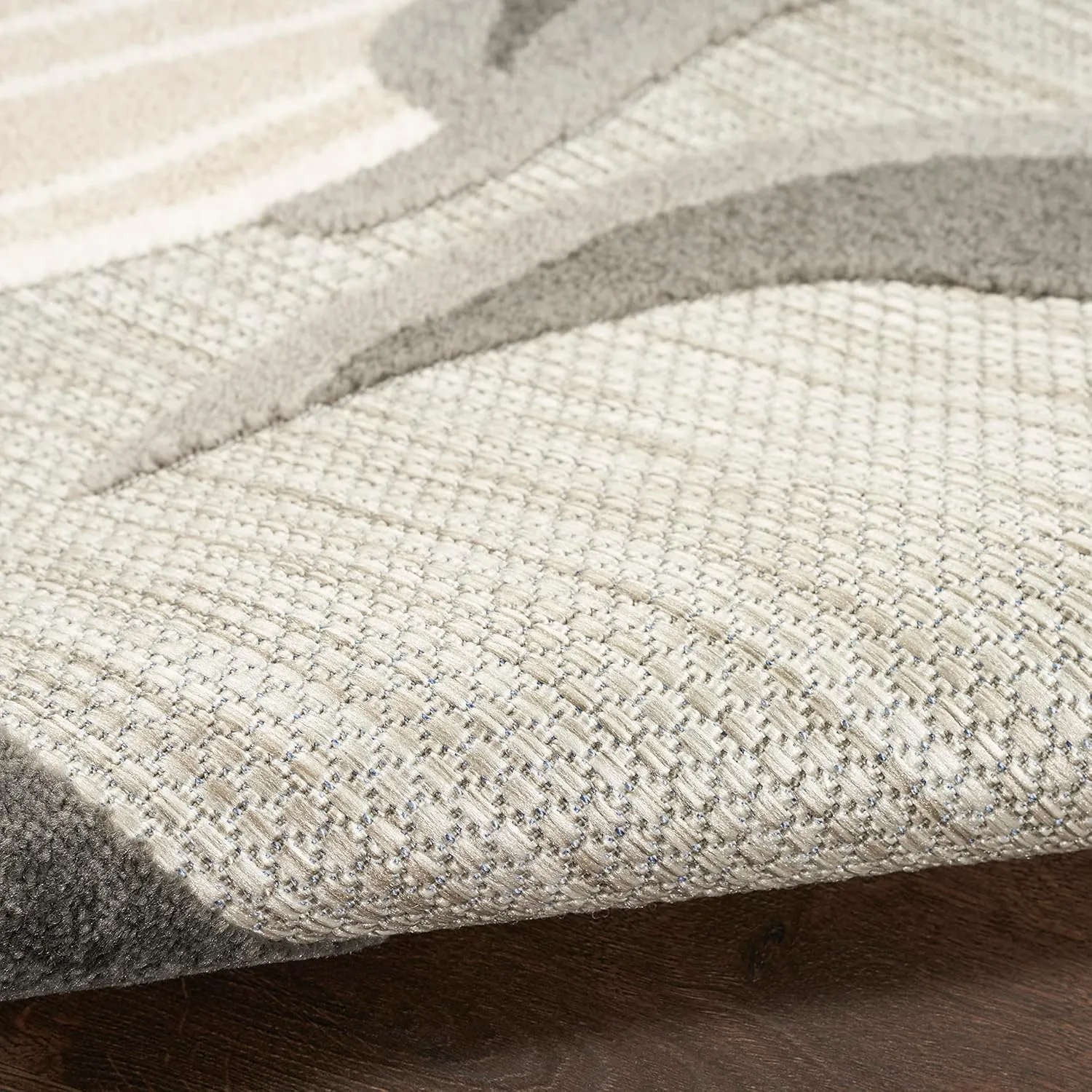 Nourison Aloha Outdoor Beige 2'3" x 8' Area Rug, Easy Cleaning, Non Shedding, Bed Room, Living Room, Dining Room, Deck, Backyard, Patio (2x8)