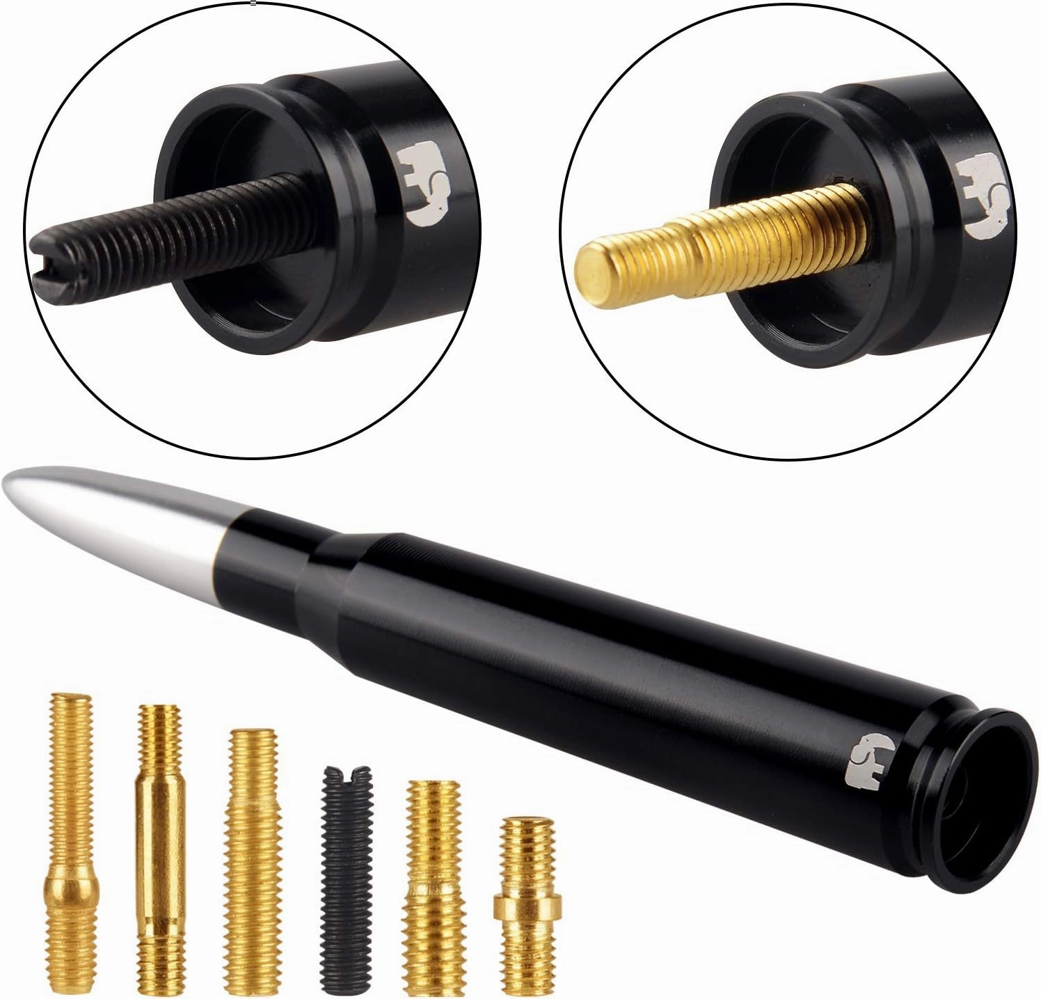 ONE250 Bullet Style Antenna, Compatible with Toyota Tacoma Models (1995-2016) - Will fit Any Tacoma TRD Packages (1995-2016), TRD Pro, TRD Sport, TRD Off-Road, TRD Extreme, T/X Baja (Metallic Silver)
