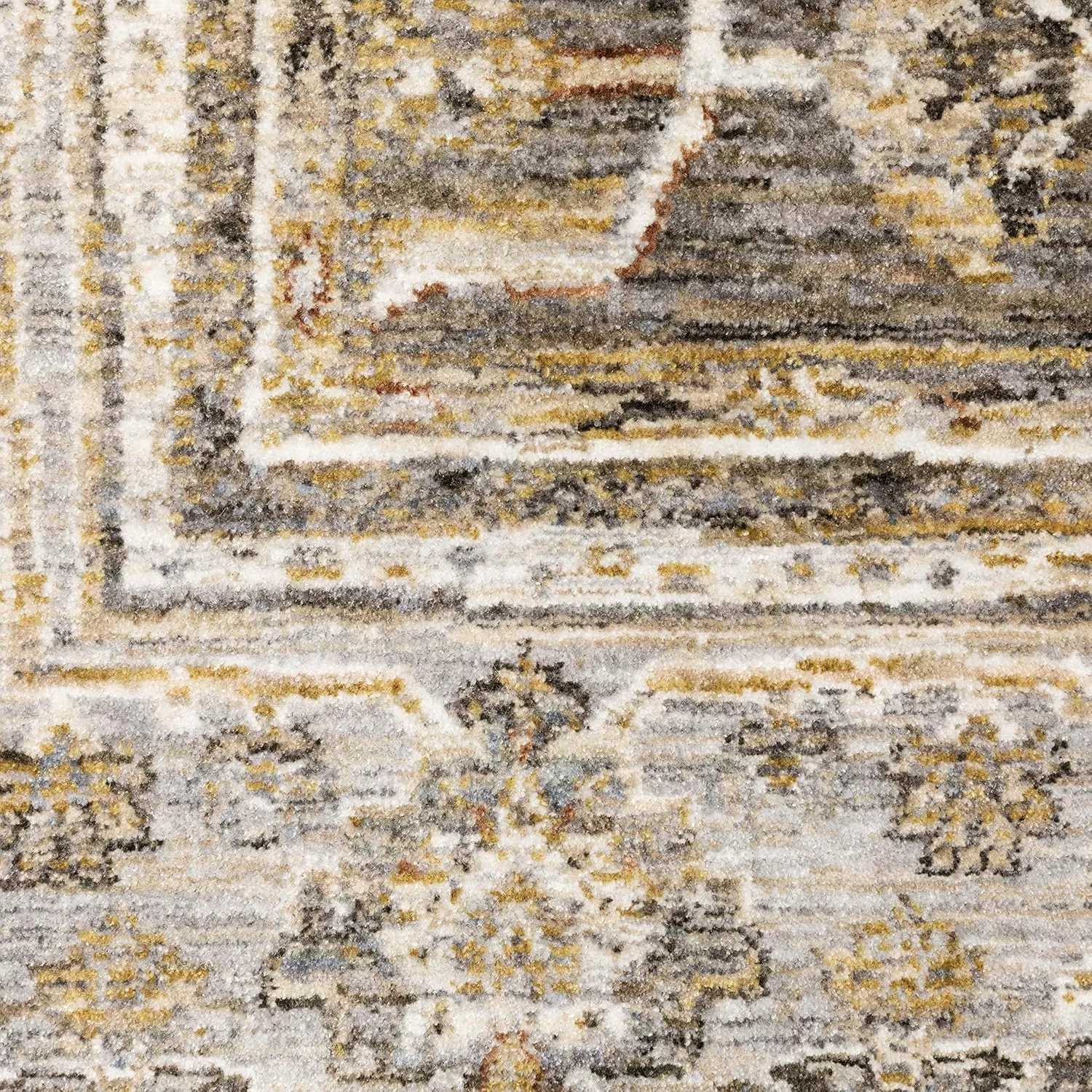Oriental Weavers Maharaja Area Rug - 040M1-2'3" x 7'6" - in Beige/Grey - Vintage Inspired, Stain Resistant, Family and Pet Friendly, Entryway, Hallway Runner Rug