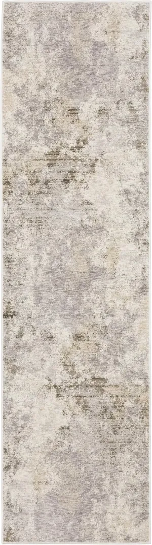 Oriental Weavers Nebulous Area Rug - 050J9-2'3" x 7'6" - in Ivory/Beige - Modern Style, Stain Resistant, Family and Pet Friendly, Entryway, Hallway Runner Rug