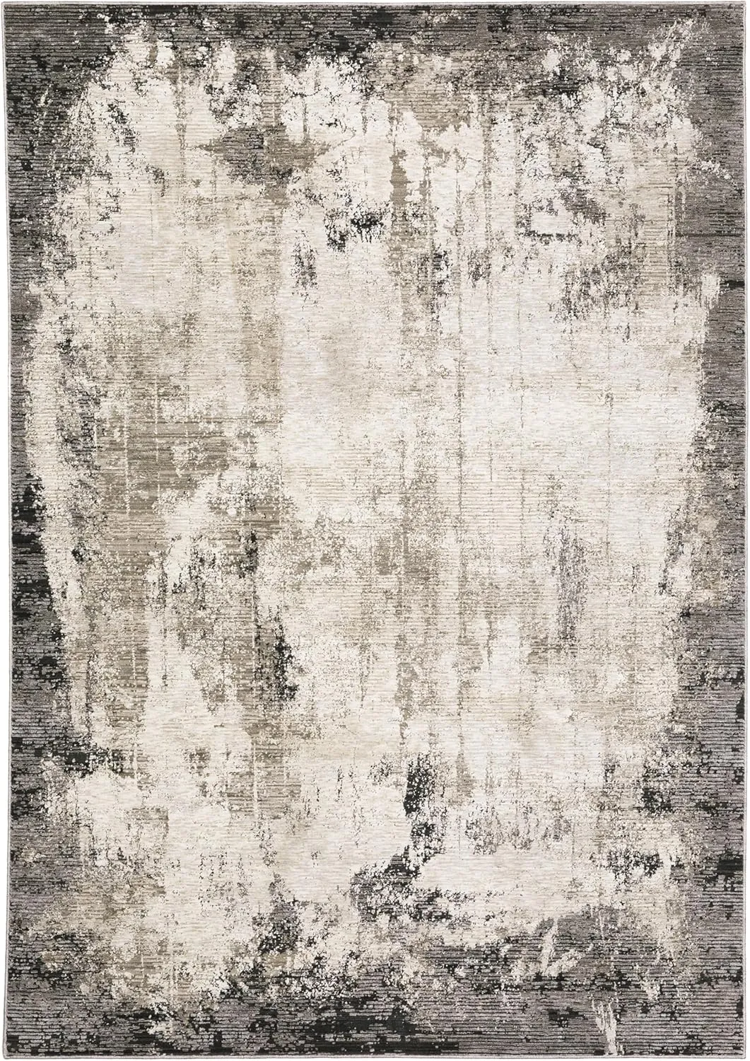 Oriental Weavers Nebulous Area Rug - 7151E - 7'10" x 10'10" - in Grey/Ivory - Modern Style, Stain Resistant, Family and Pet Friendly, Dining, Living Room Rug