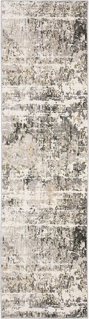 Oriental Weavers Nebulous Modern and Contemporary Rug 091L9 in Grey Runner 2' 2" X 7 ' 8"