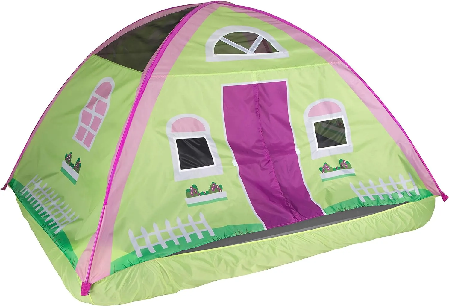 Pacific Play Tents 19601 Kids Cottage House Bed Tent Playhouse - Fits Full Size Mattress , Pink