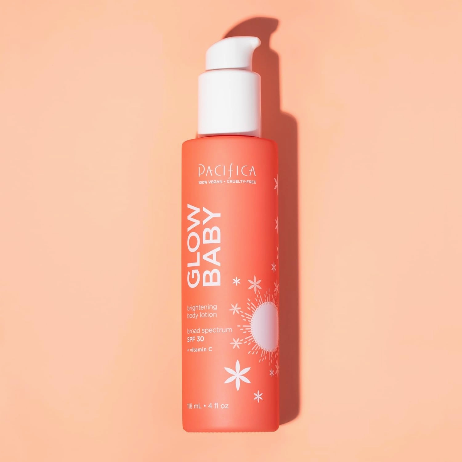Pacifica Glow Baby Vitamin C SPF 30 Body Lotion – Brightening Daily Moisturizer   Broad Spectrum Sun Protection, Hydrating No White Cast Sunscreen for Glowing Skin, Clean Vegan & Cruelty-Free Skincare