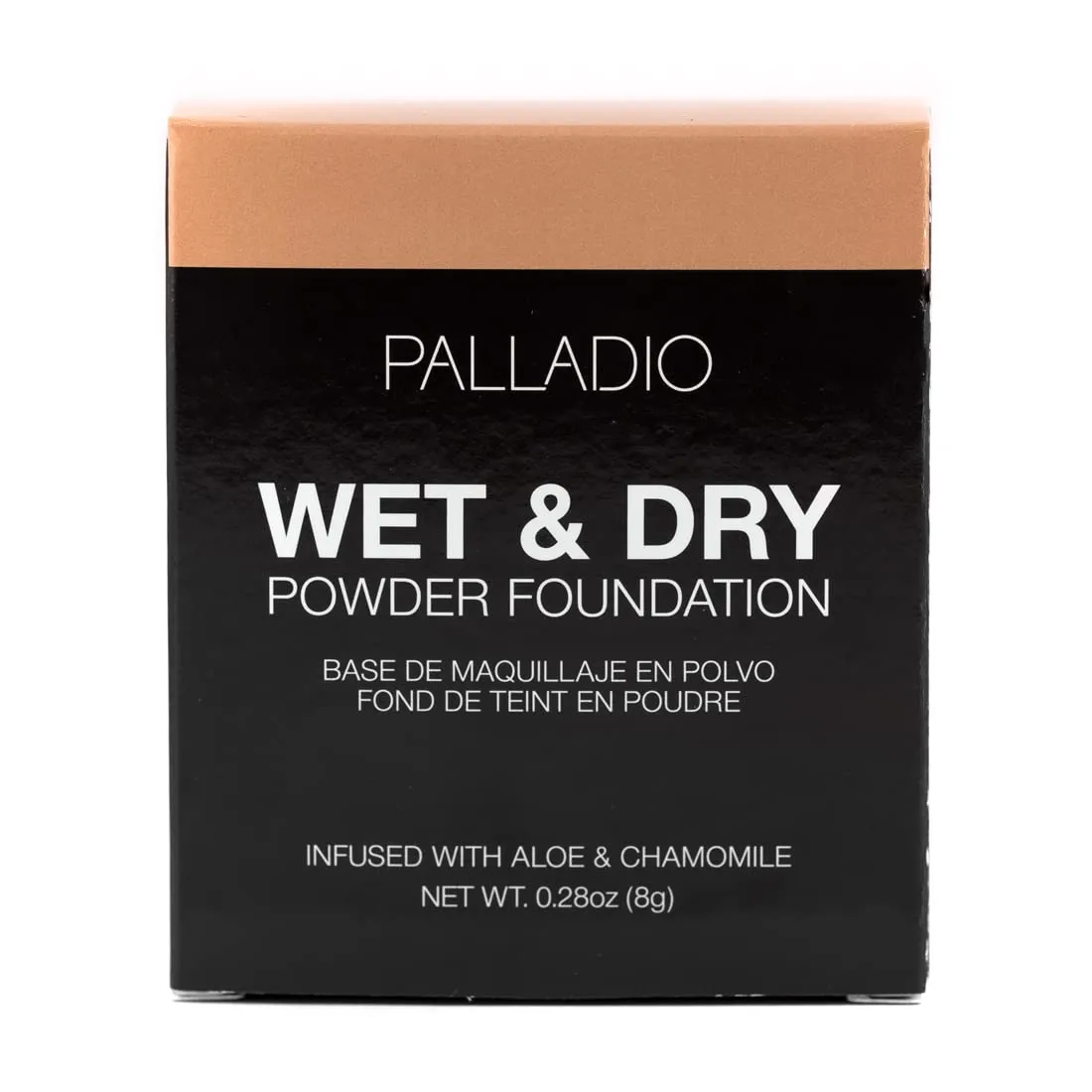 Palladio Dual Wet and Dry Foundation with sponge and Mirror, Squalane Infused, Apply Wet for Maximum Coverage or Dry for Light Finishing and Touchup, Minimizes Fine Line, All day Wear, Cypress Beige
