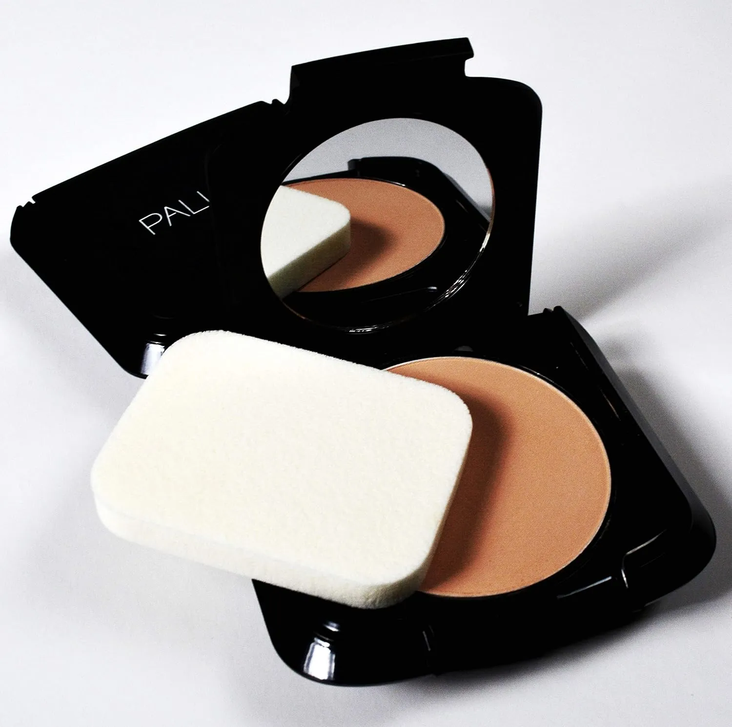 Palladio Dual Wet and Dry Foundation with sponge and Mirror, Squalane Infused, Apply Wet for Maximum Coverage or Dry for Light Finishing and Touchup, Minimizes Fine Line, All day Wear, Cypress Beige