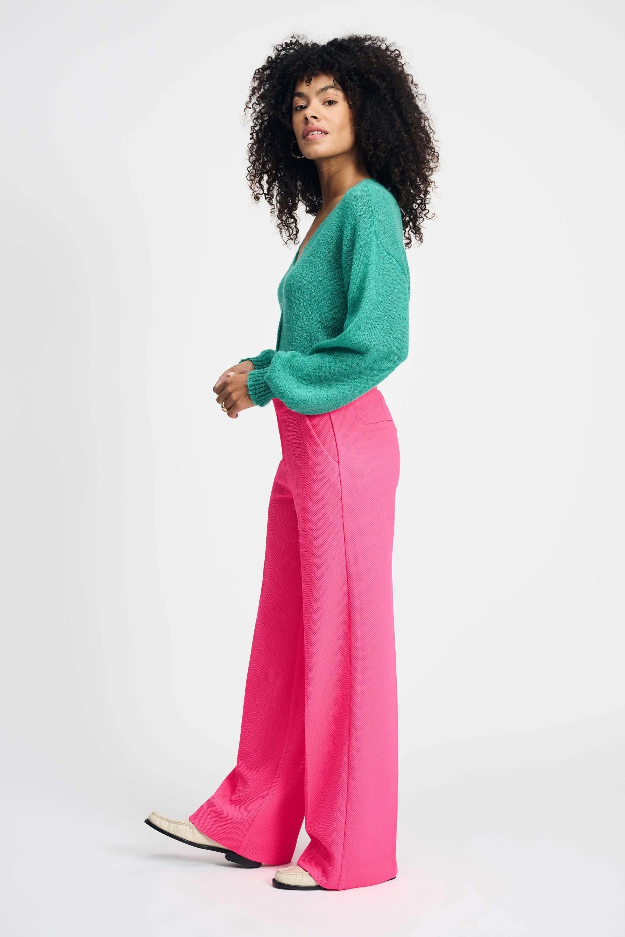 PANTS - Wide Leg Vibrant Pink