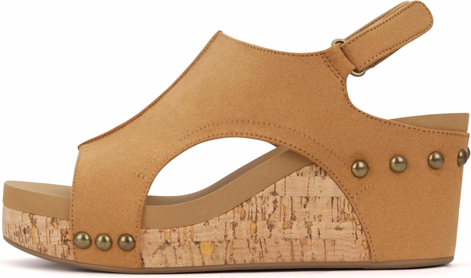 PARTY Women's Wedge Sandals With Buckle Ankle Strap for Dressy Summer