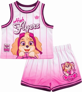 Paw Patrol Mesh Jersey Athletic Tank Top and Basketball Shorts Outfit Set Toddler to Big Kid Sizes (2T - 10-12)