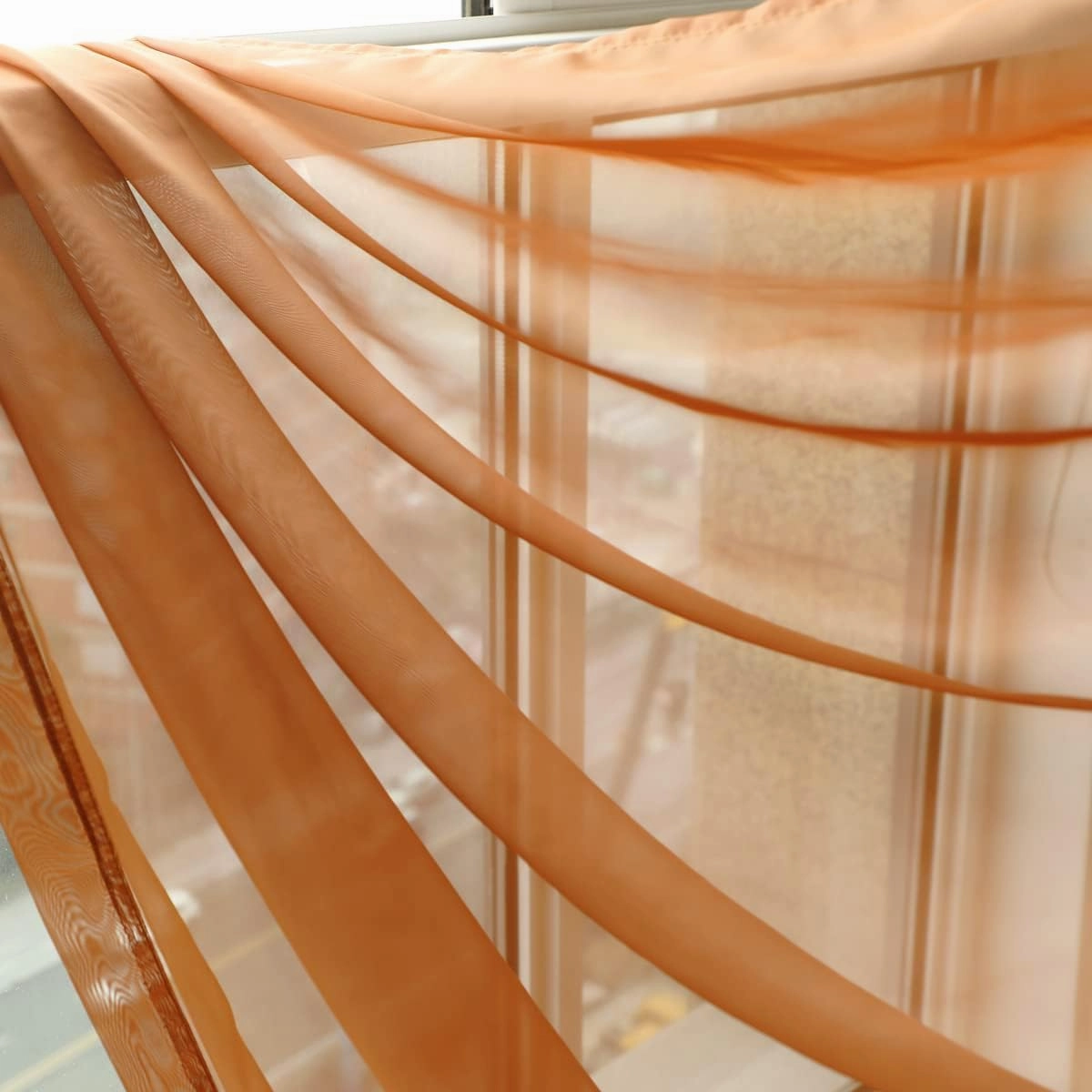 PHILEASY Window Sheer Brown Curtains 84 Inches Long 2 Panels Sheer Brown Curtains Sheer Curtain Clear Transparent Basic Rod Pocket Panel 15 Colors 10 Size for Bedroom Living Room Yard Kitchen