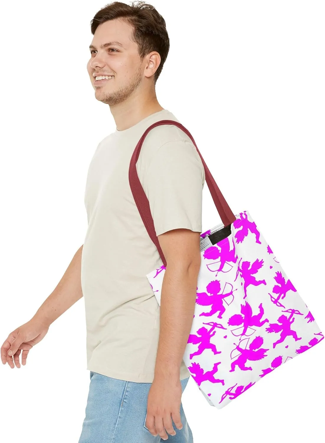 Pink Cupids Shopping Tote Bag 16' x 16"