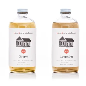 Pink House Alchemy Ginger and Lavender Syrup 16 OZ bottles