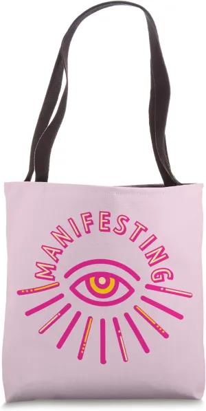 Pink Manifesting Eye Law of Attraction Apparel Tote Bag