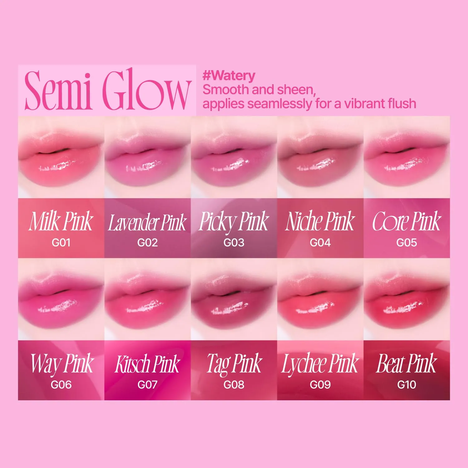 Pink Obsession Stay-Fit Lip Tint | G06 Way Pink | Weightless & Layerable Tint for Smudge-proof, Long-lasting Wear | Soft Blur Finish or Vibrant Flush | 3.8g