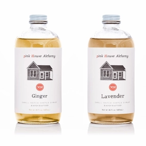 Pink House Alchemy Ginger and Lavender Syrup 16 OZ bottles