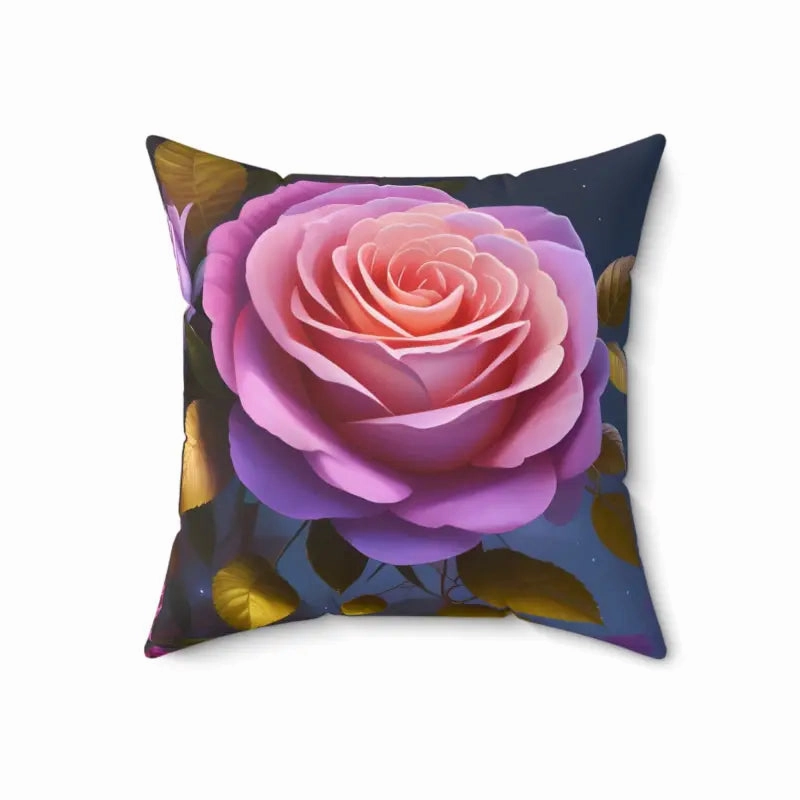 Pink Roses Flower Pillow for Cozy Chic Decor