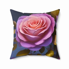 Pink Roses Flower Pillow for Cozy Chic Decor