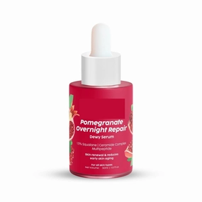 Pomegranate Overnight Repair Dewy Serum (30ml) for Ageless Younger Skin | Reduce Fine Lines & Wrinkles | Collagen Boosting, Hydrating Serum for Women & Men | Anti-ageing
