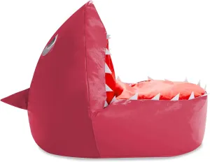Posh Creations, Cozy Chair for Toddlers and Kids Large 30" Children's Bean Bag, Pink Shark