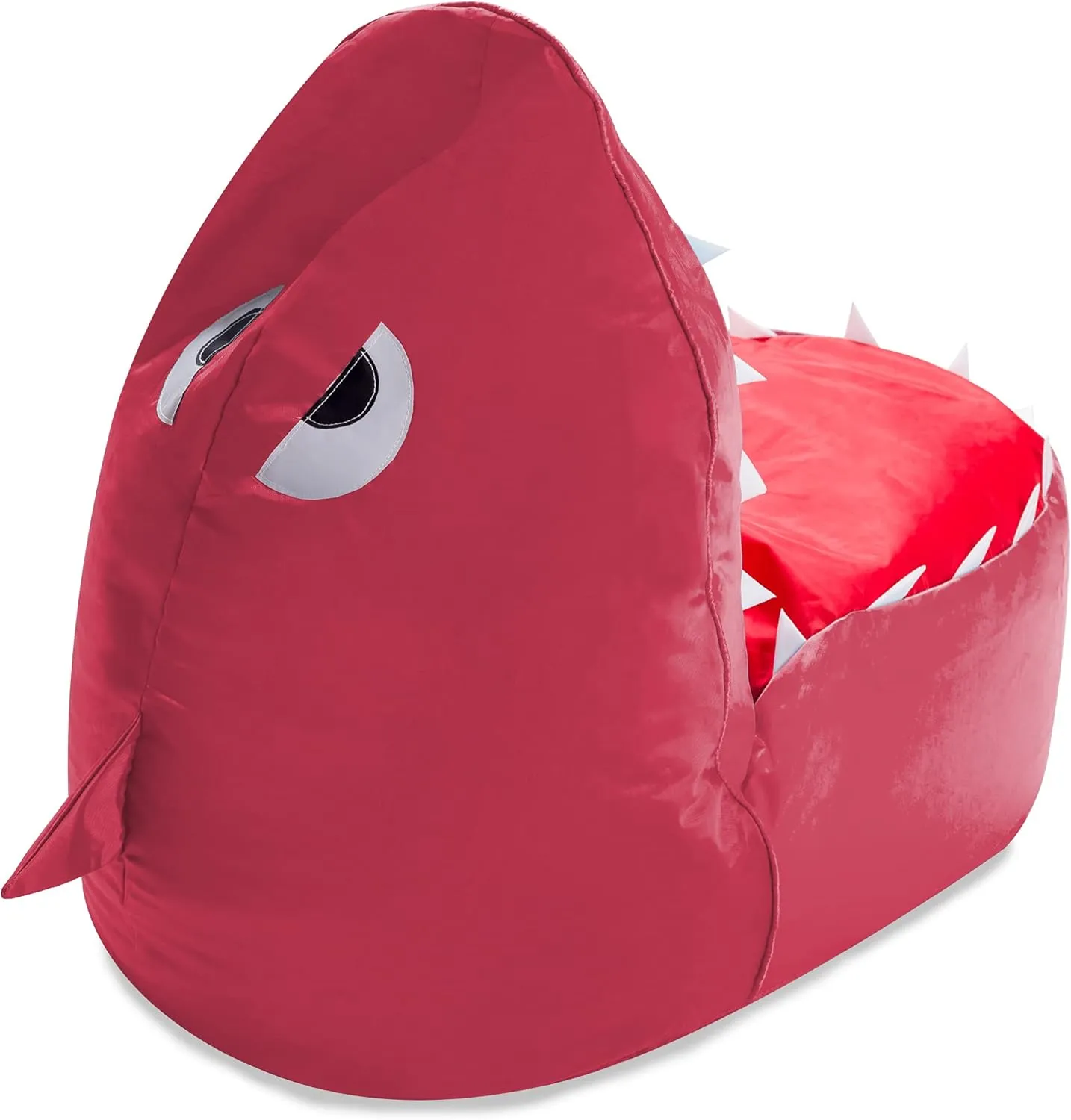Posh Creations, Cozy Chair for Toddlers and Kids Large 30" Children's Bean Bag, Pink Shark