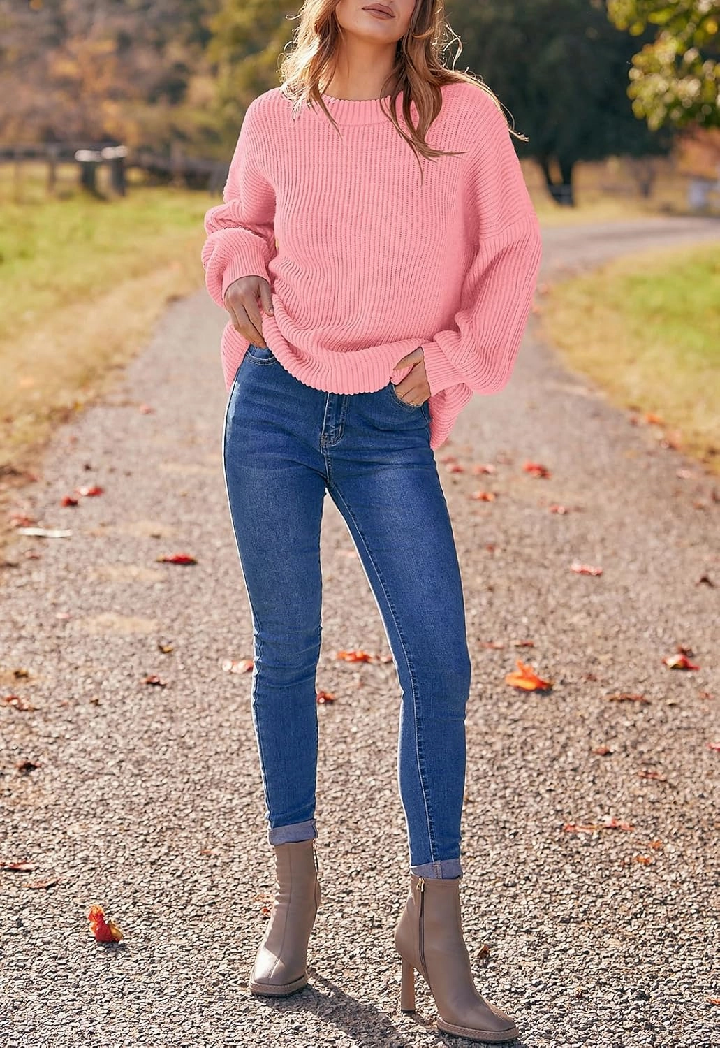 PRETTYGARDEN Womens Sweaters Fall 2025 Oversized Chunky Knitted Pullover Sweater Casual Long Sleeve Crewneck Cute Sweaters