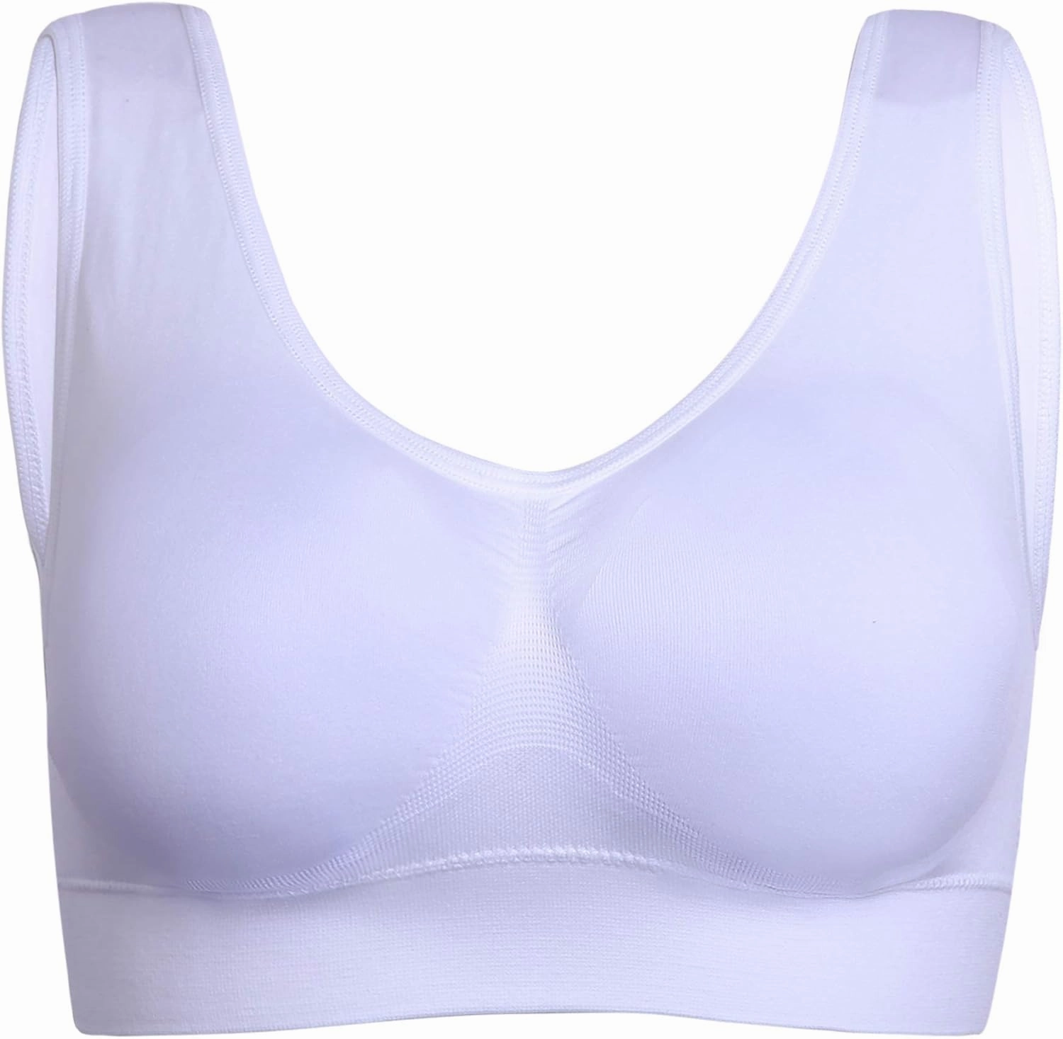 PRETTYWELL Sleep Bras for Women, Comfort Seamless Wireless Stretchy Sports Bra,3 Pack Yoga Bras, with Removable Pads