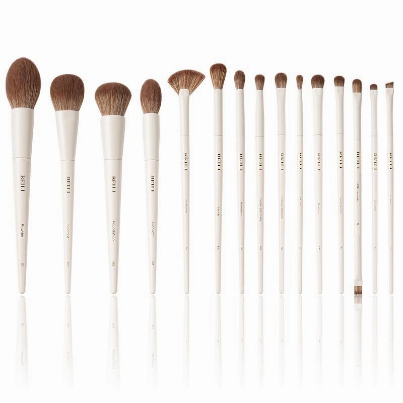 Professional Beige 15pcs Makeup Brush Set