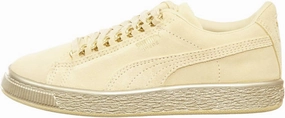 PUMA Kids Suede Classic x Chain (Little Kid/Big Kid) Reed Yellow/Metallic Gold 3 Little Kid