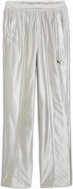 PUMA Mens T7 Oversized Metallic Pants Casual - Silver - Size M