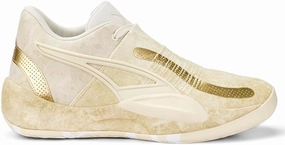 PUMA Rise Nitro Nephrite Frosted Ivory/Metallic Gold 10 D (M)