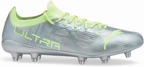 Puma Womens Ultra 1.4 Metallic Firm GroundArtificial Ground Soccer Cleats Cleated, Firm Ground, Turf - Silver