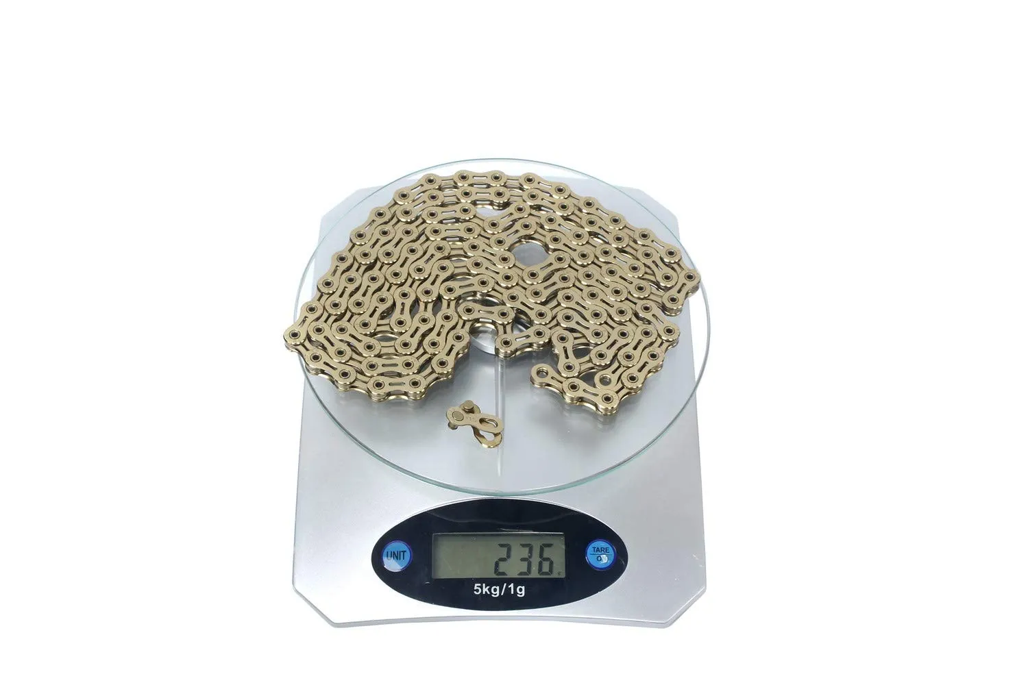 PYC Hollow-Pin 11 Speed Bicycle Bike Chains Ultralight 116-Links for Road Mountain Cyclocross Gravel etc. use (Gold)