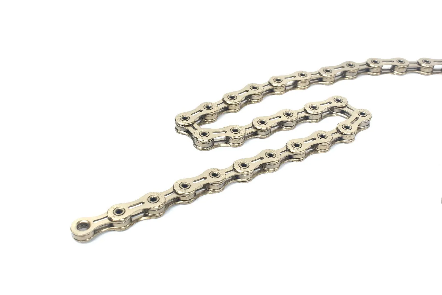 PYC Hollow-Pin 11 Speed Bicycle Bike Chains Ultralight 116-Links for Road Mountain Cyclocross Gravel etc. use (Gold)