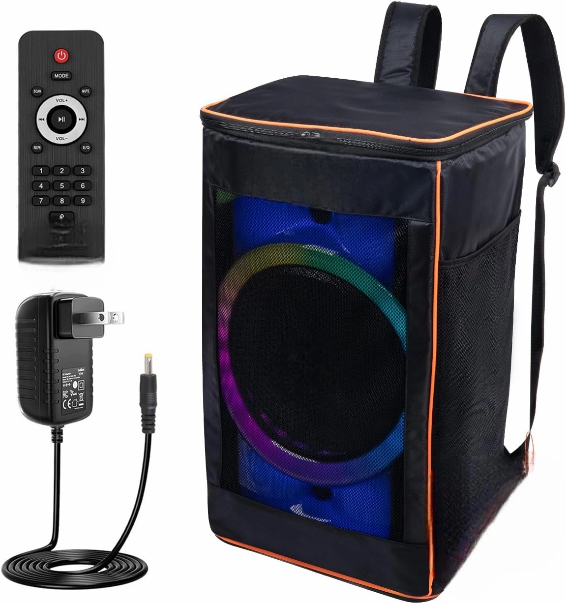 Pyle Bluetooth Party Speaker, 160W Bluetooth Party Box Speaker with True Wireless Stereo System, Powerful Bass and Clear Treble, Carry Bag, Tripod, TWS, FM Radio, USB, AUX and Mic Inputs, 15"x12"x24"