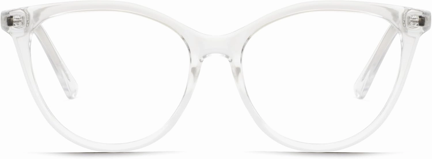 Quay Women's Cat Eye Lenses with Blue Light Protection, Clear, Large
