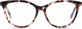 Quay Women's Cat Eye Lenses with Blue Light Protection, Clear, Large