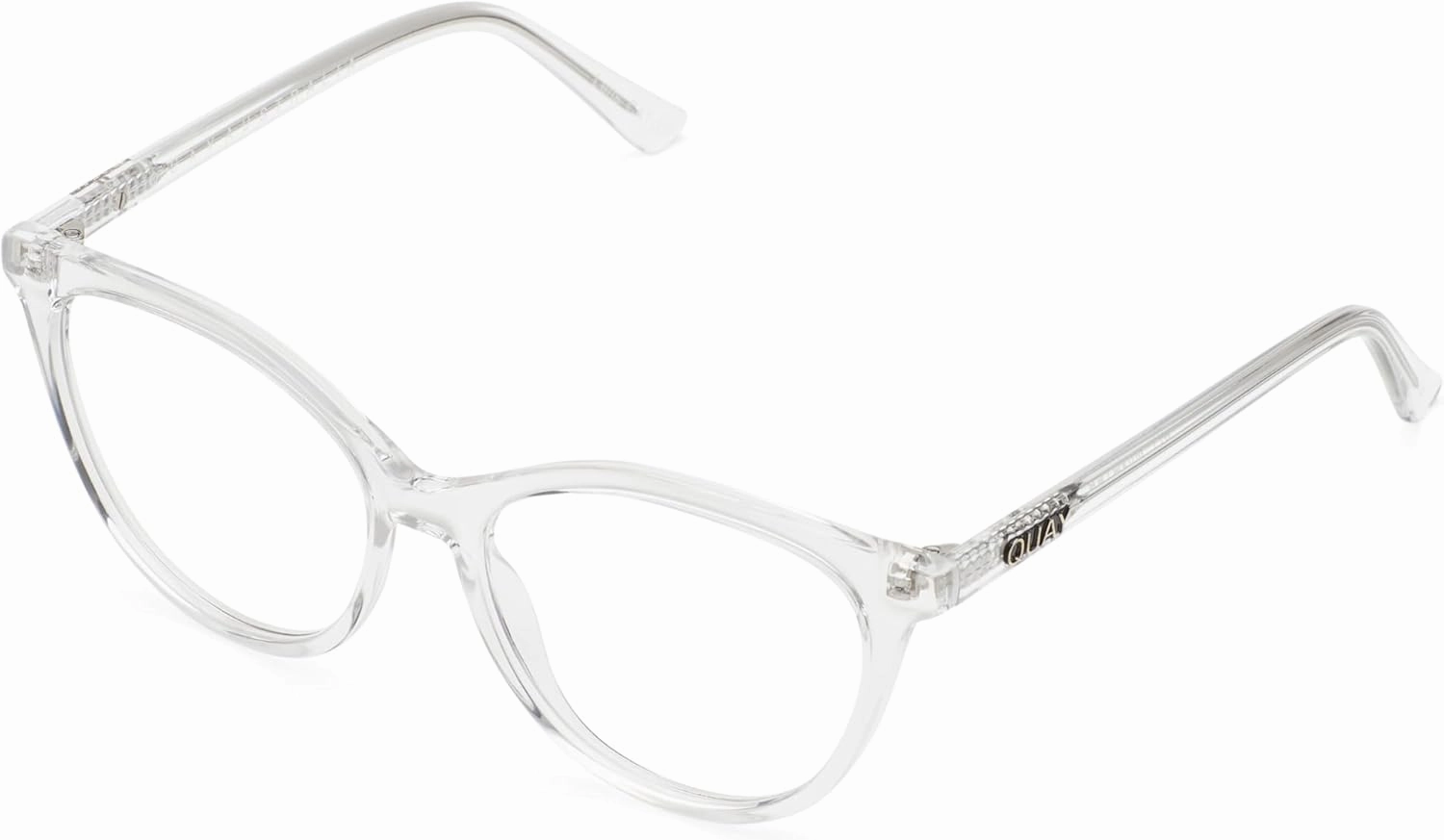 Quay Women's Cat Eye Lenses with Blue Light Protection, Clear, Large