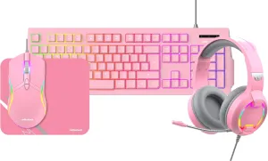 RadioShack Mistic RGB Gaming Combo – Keyboard (105 Keys), Backlit Mouse (6400 DPI), & Headphones with Microphone