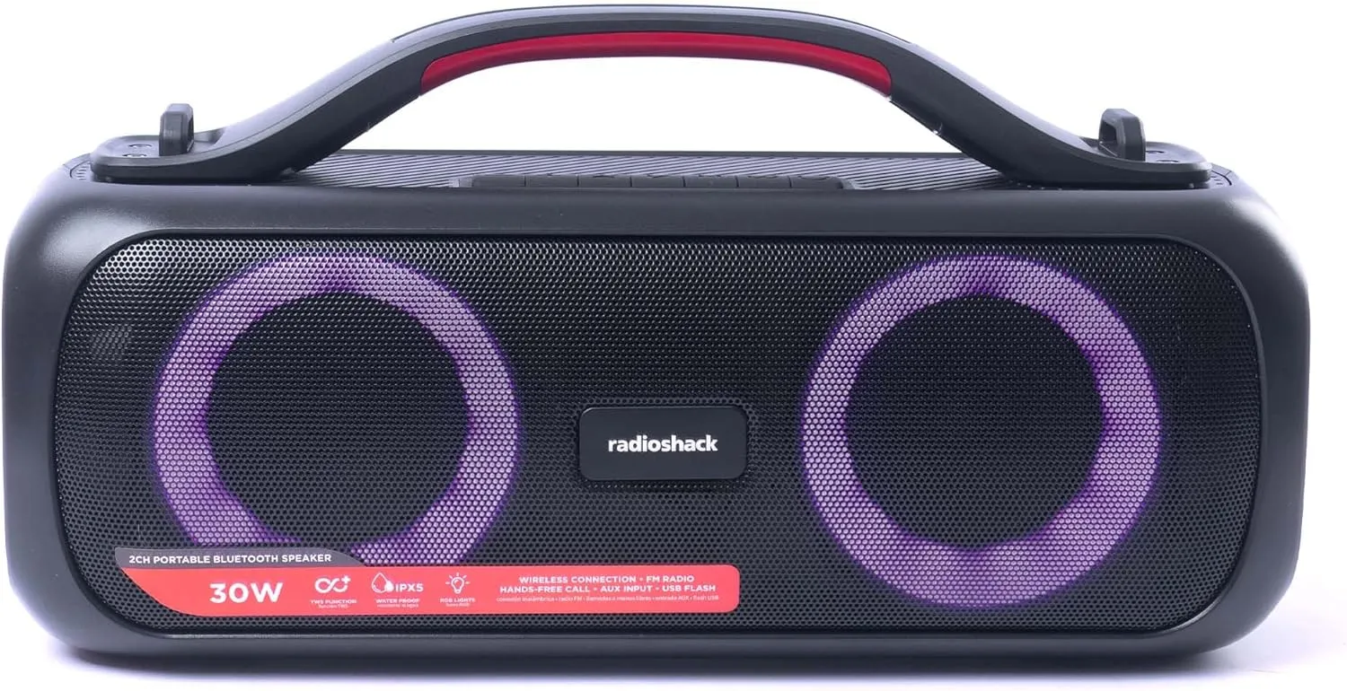 RadioShack True Wireless Outdoor Speaker, Black, 20W