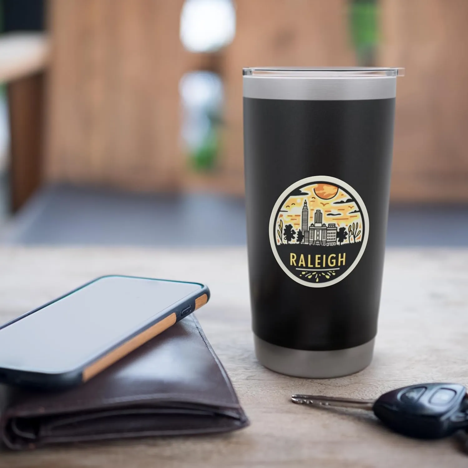 Raleigh North Carolina NC City of Oaks Vacation Resident Fun Stainless Steel Insulated Tumbler