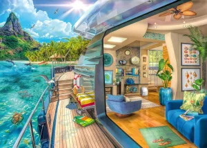 Ravensburger Tropical Island Charter – 1000-Piece Jigsaw Puzzle | Unique Softclick Technology | Vibrant, Glare-Free Imagery | Perfect for Adults and Ages 14 