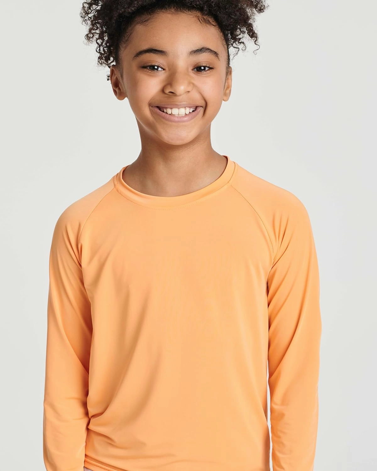 Real Essentials 4 Pack: Girls Long Sleeve Rash Guard Shirt - Swimwear UPF Sun Protection Swim Top (Ages 4-16)