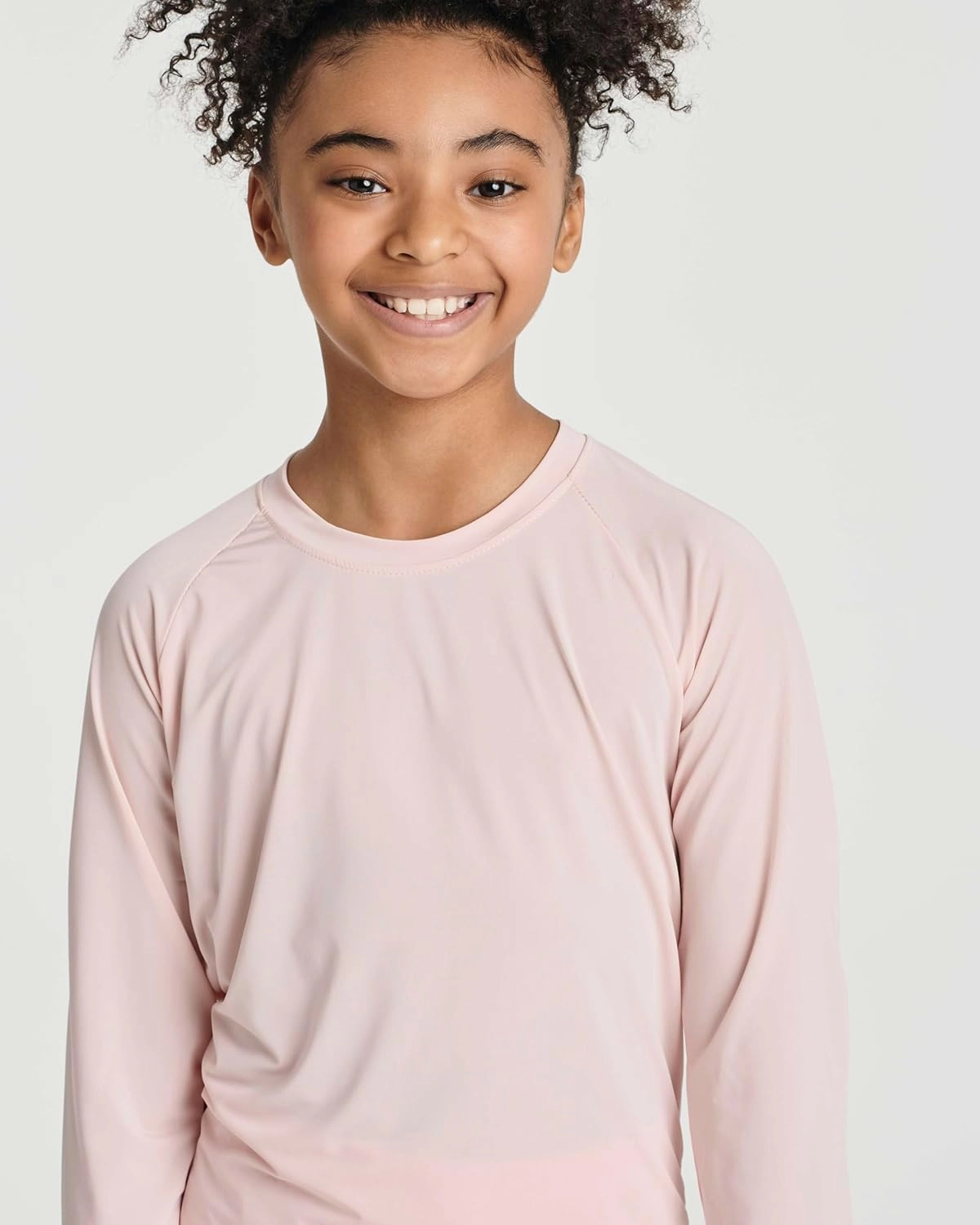 Real Essentials 4 Pack: Girls Long Sleeve Rash Guard Shirt - Swimwear UPF Sun Protection Swim Top (Ages 4-16)