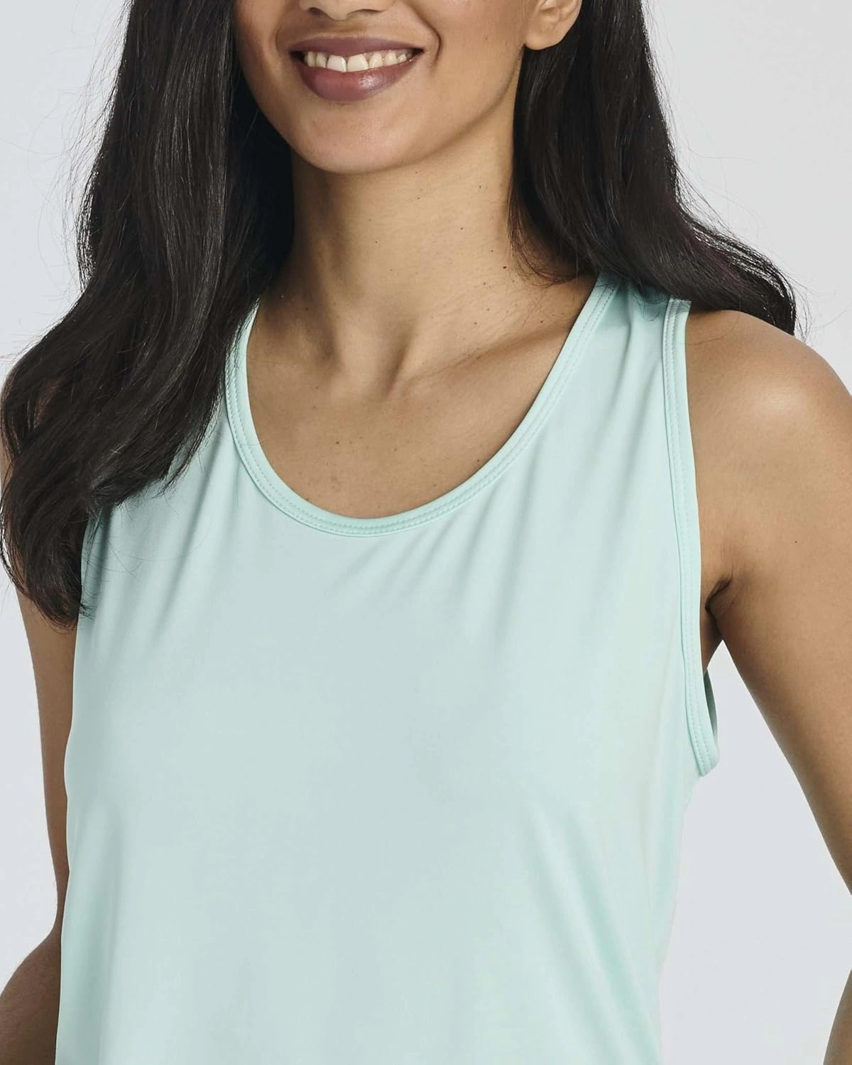 Real Essentials 5 Pack: Women's Crossback Keyhole Open Back Workout Tank Top Dry-Fit Sleeveless Yoga Gym (Available in Plus)