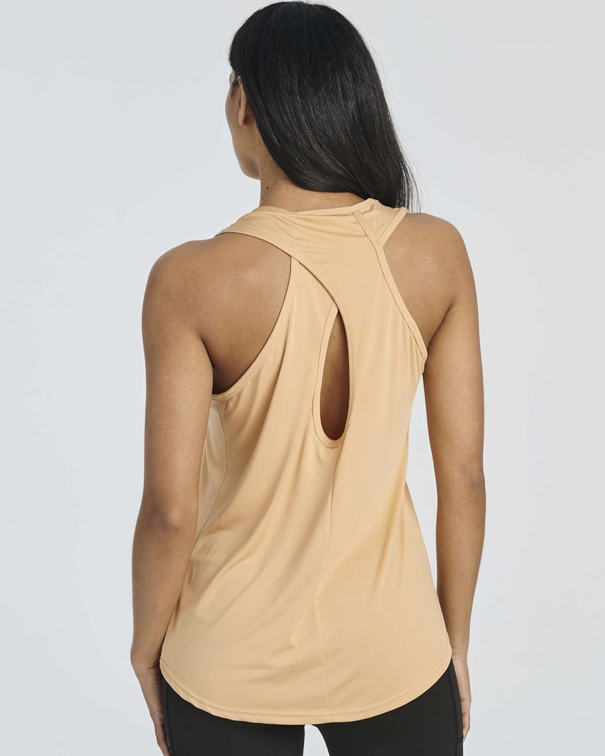 Real Essentials 5 Pack: Women's Crossback Keyhole Open Back Workout Tank Top Dry-Fit Sleeveless Yoga Gym (Available in Plus)