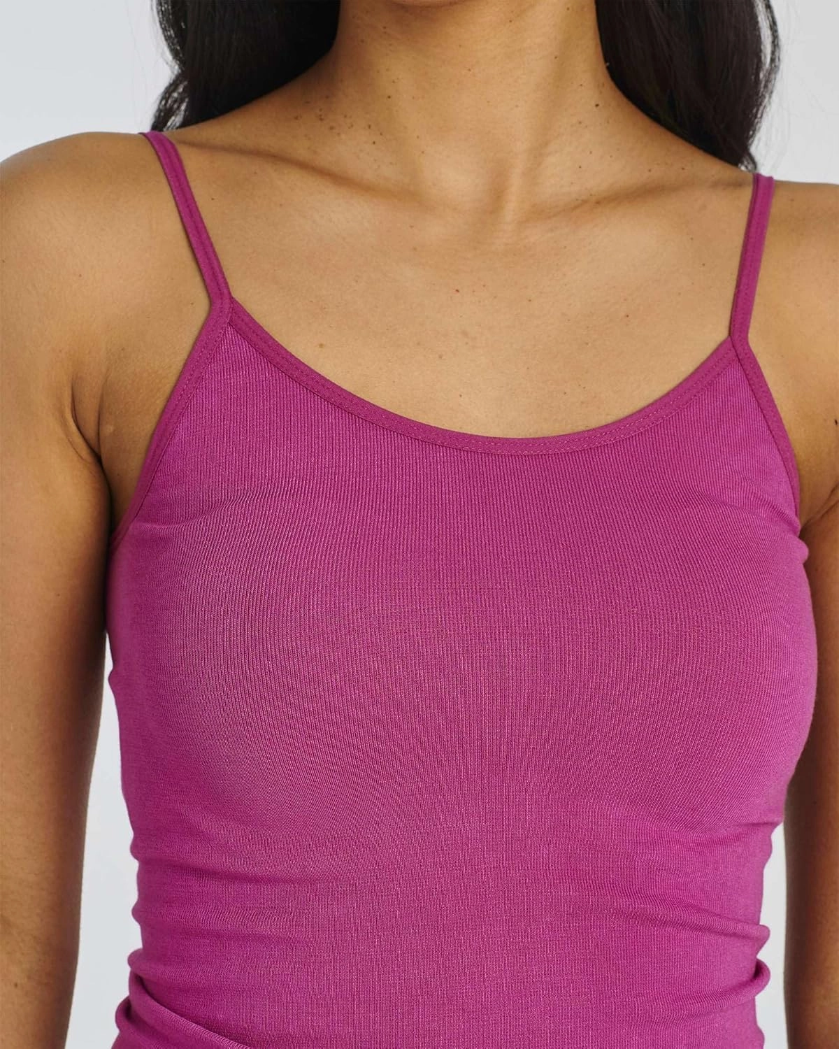 Real Essentials 5 Pack: Women's Ribbed Spaghetti Strap Camisole Seamless Tank Top
