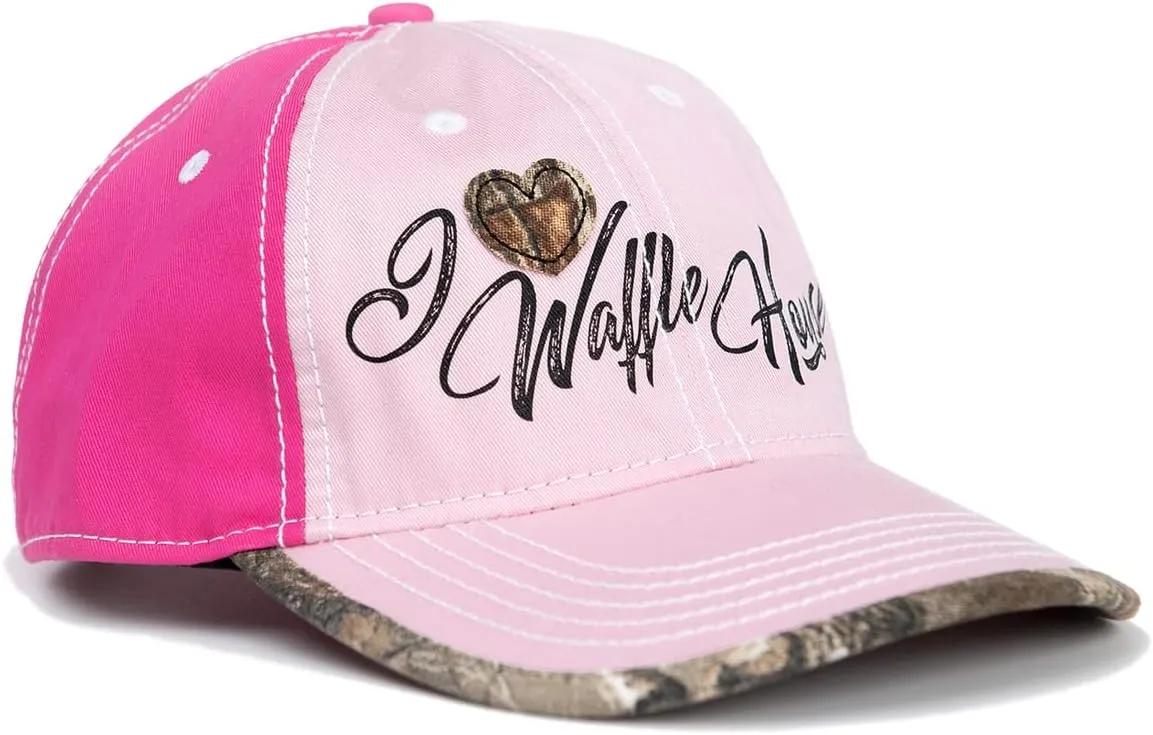 Realtree Color Camo Waffle House Embroidery Logo Hat | Adjustable Velcro Backing Cap | Limited Edition for Men and Women