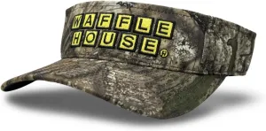 Realtree Color Camo Waffle House Embroidery Logo Visor | Adjustable Velcro Backing | Limited Edition for Men, Women and Kids