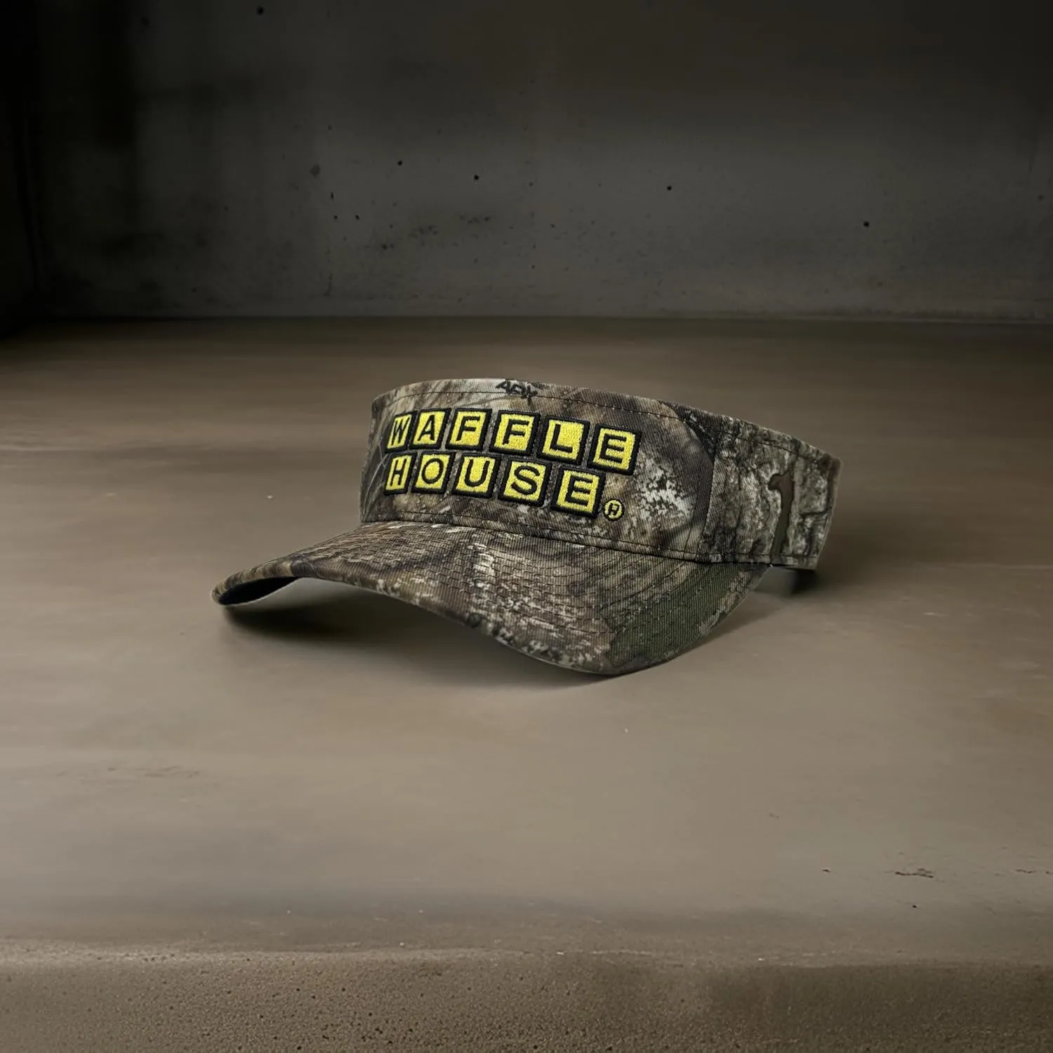 Realtree Color Camo Waffle House Embroidery Logo Visor | Adjustable Velcro Backing | Limited Edition for Men, Women and Kids