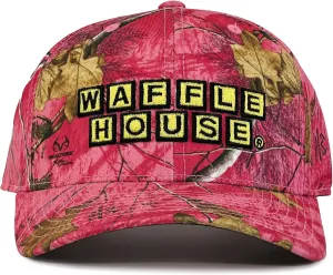 Realtree Color Camo Waffle House Embroidery Logo Visor | Adjustable Velcro Backing | Limited Edition for Men, Women and Kids